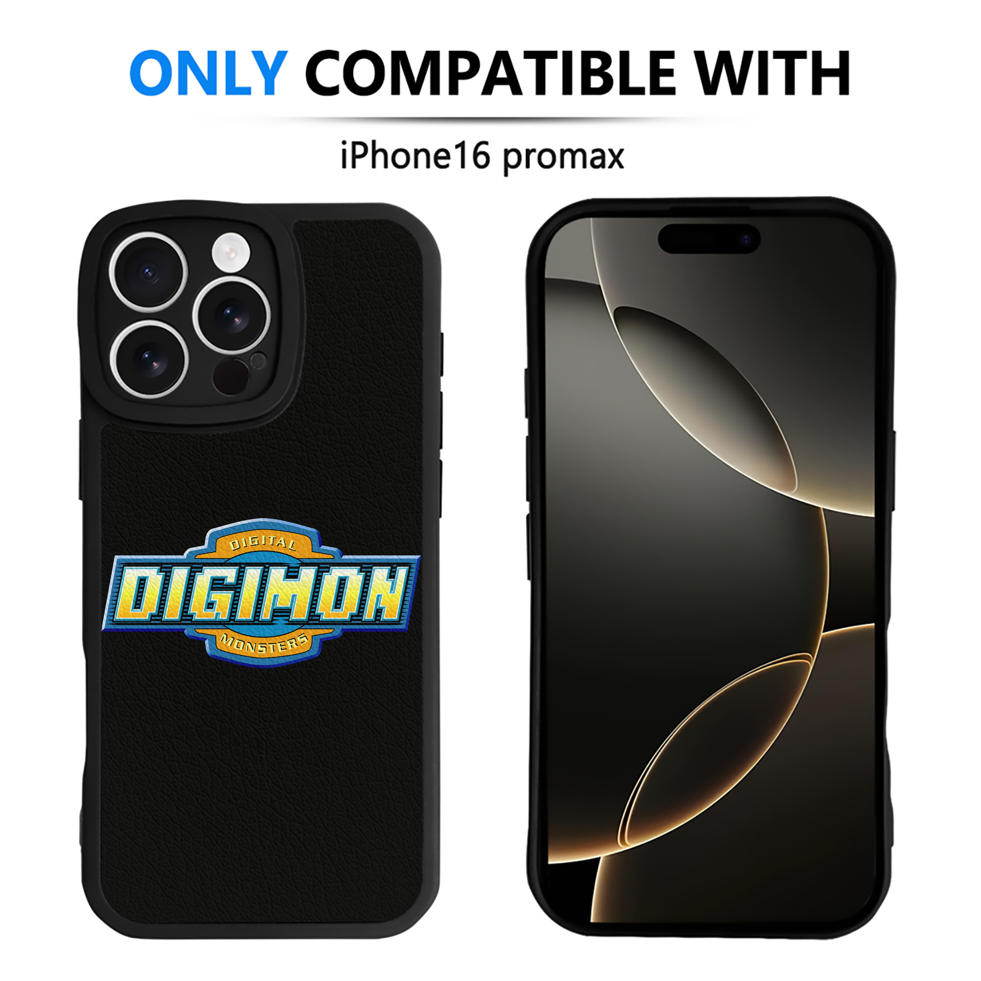 （画像用） Digimon デジタルモンスター/デジモン 【iPhone 16シリーズ対応】シリコンスマホケース（レザー調） 材質：シリコン